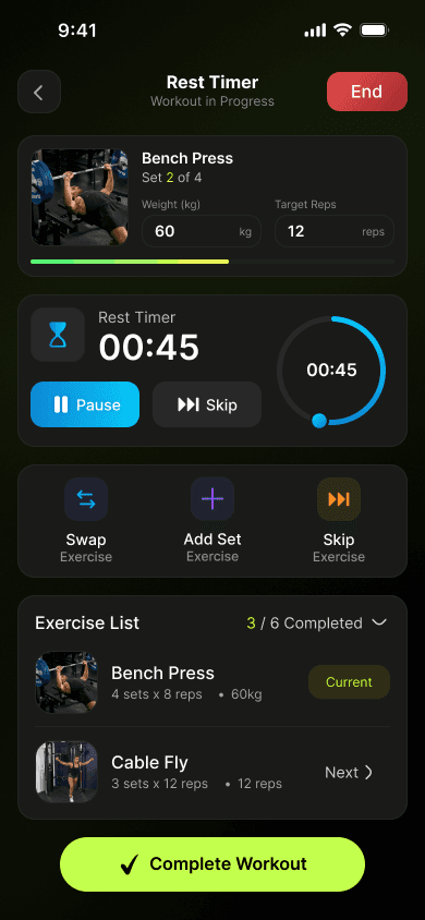Active Workout Session